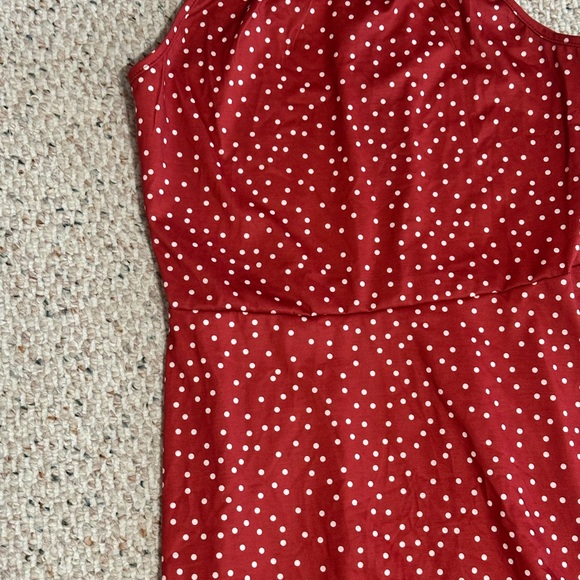 New With Tags Red Polka Dot Halter Maxi Dress - Picture 6 of 8